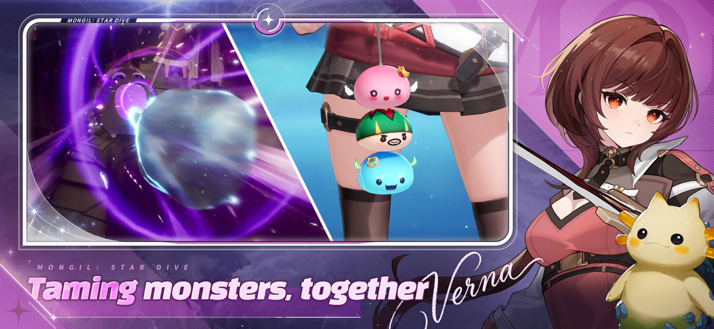 MONGIL: STAR DIVE - Character Verna and monster taming gameplay features in MONGIL STAR DIVE