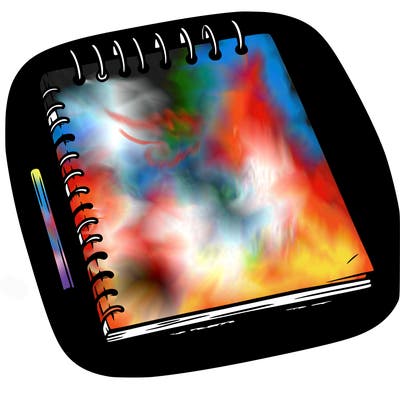 a blank sketch pad