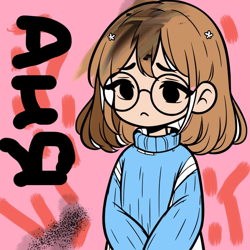 sad girl with glasses in a sweater