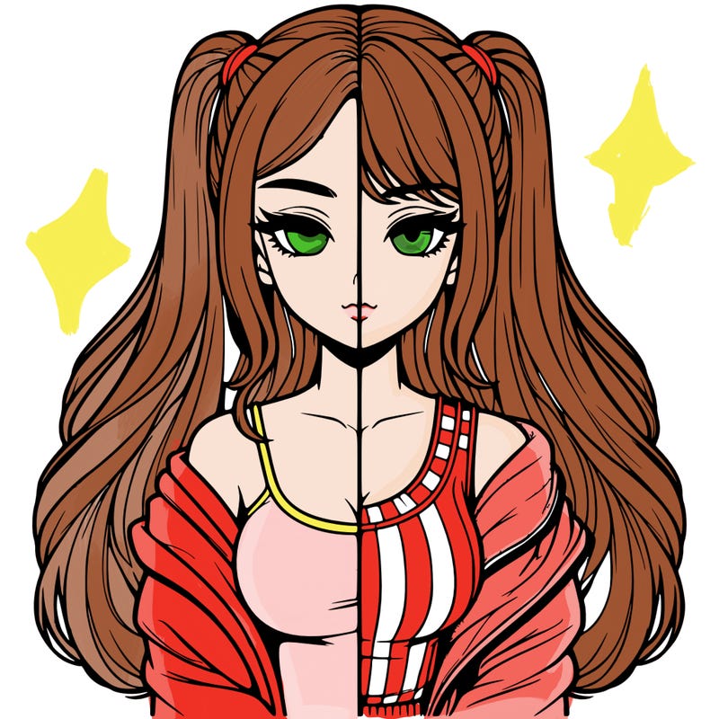 realistic girl split