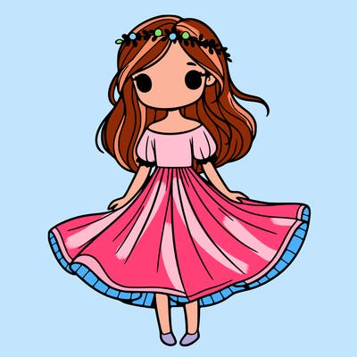 girl with flowy dress