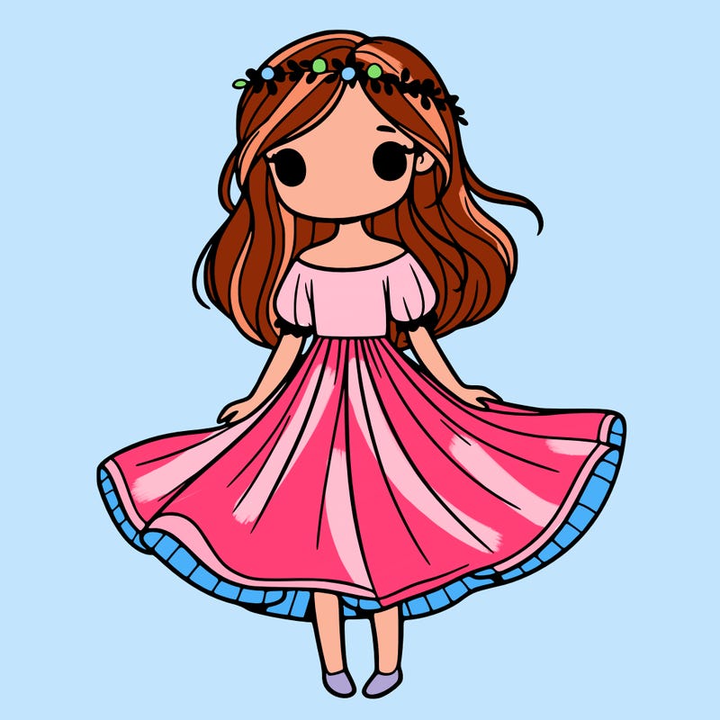 girl with flowy dress