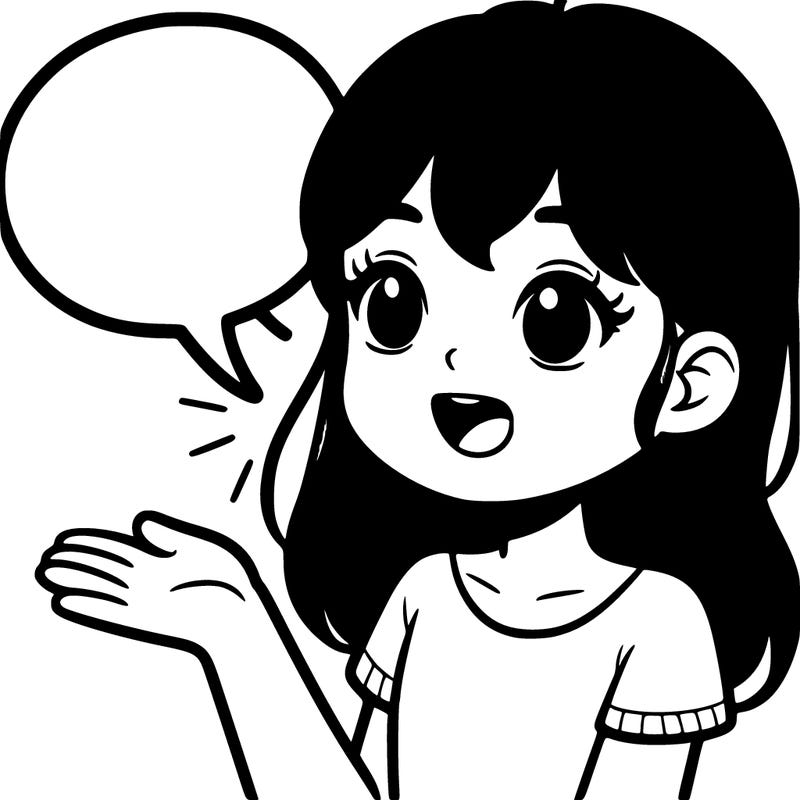 a girl saying something