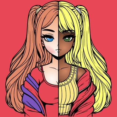 realistic girl split