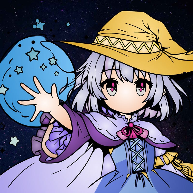 anime girl with magic