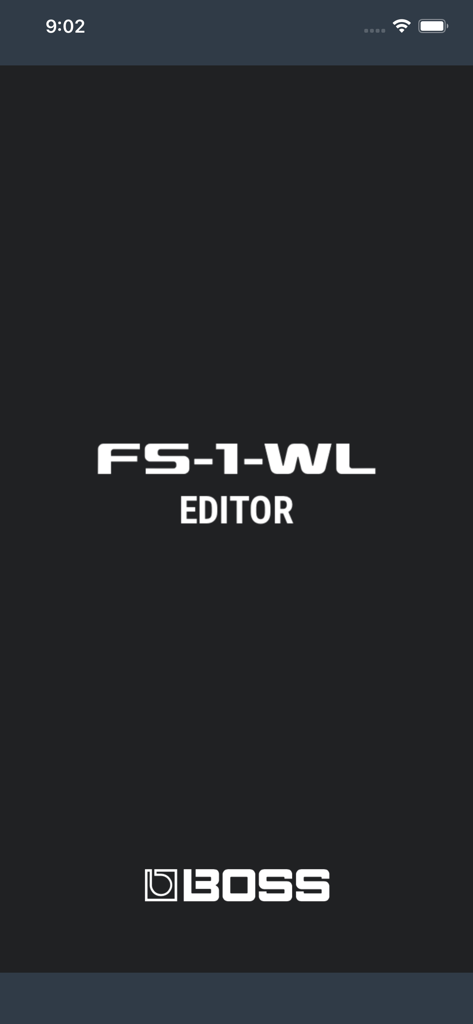 FS-1-WL Editor - BOSS FS-1-WL Editor app splash screen with logo