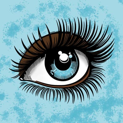 realistic eye long eylashes