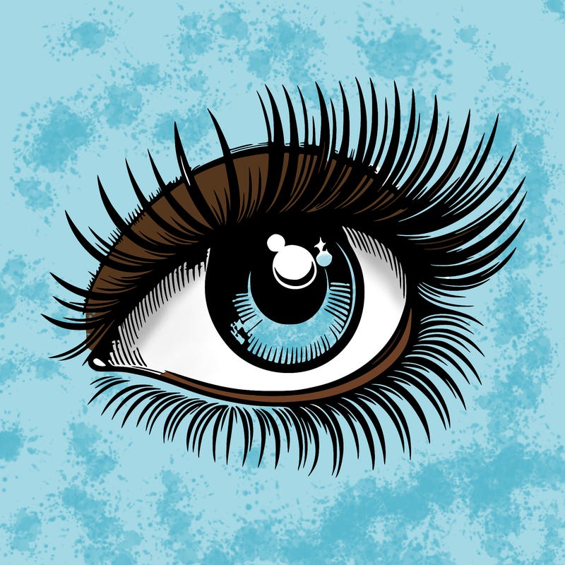 realistic eye long eylashes