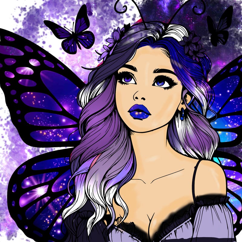 butterfly fairy realistic girl