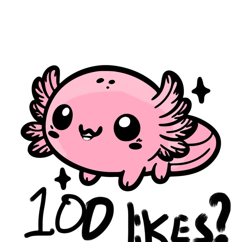 cute easy baby axolotl
