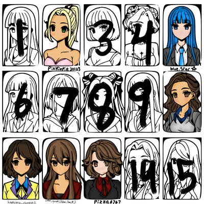 girls that look diffrent anime