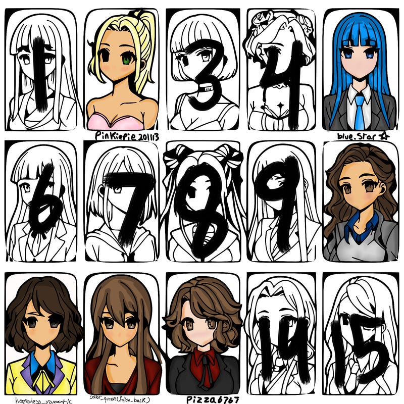 girls that look diffrent anime