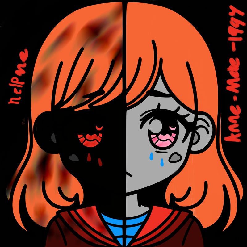 a split of a girl
