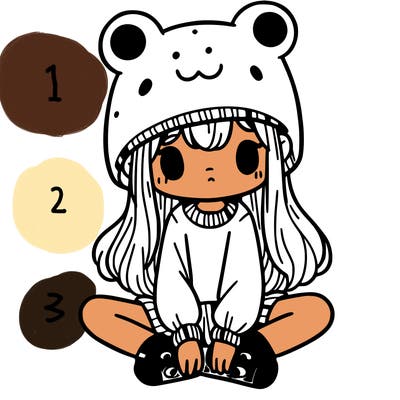 a girl wearing a frog hat and some frog socks