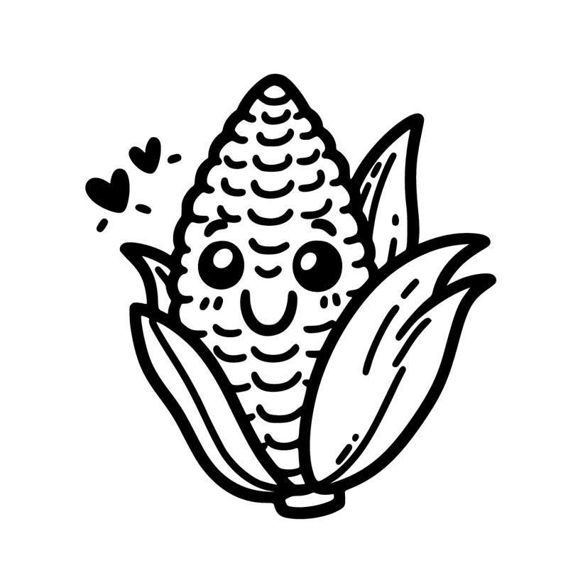 corn with a happy face