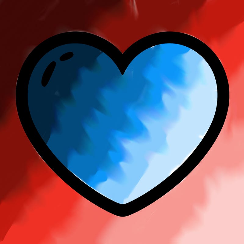 a blank heart