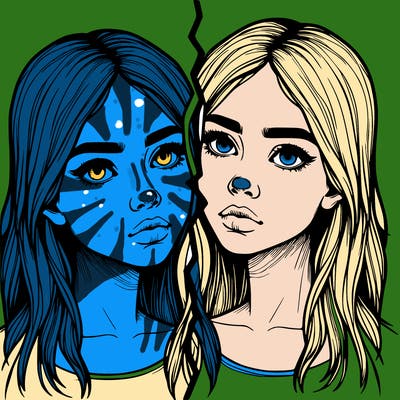 realistic girl split