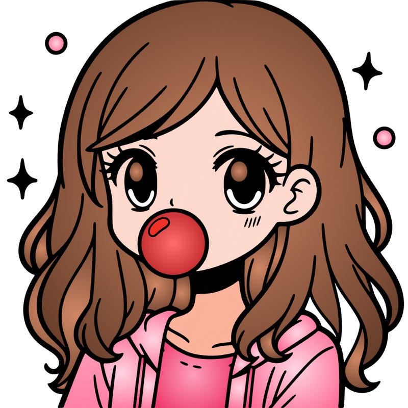 girl with bubble gum