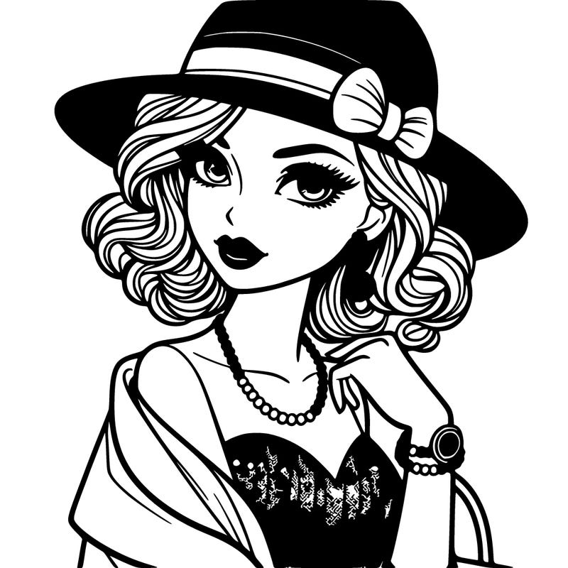 stylish evening girl