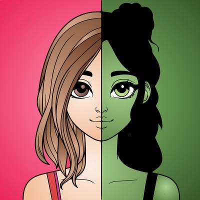 realistic girl split