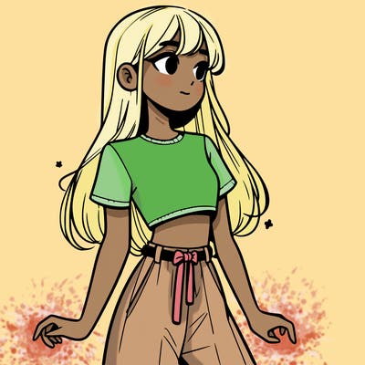 girl in a cute crop top