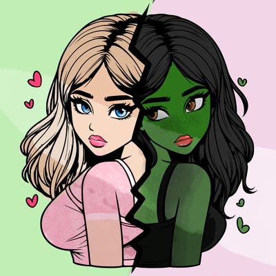 realistic girl split