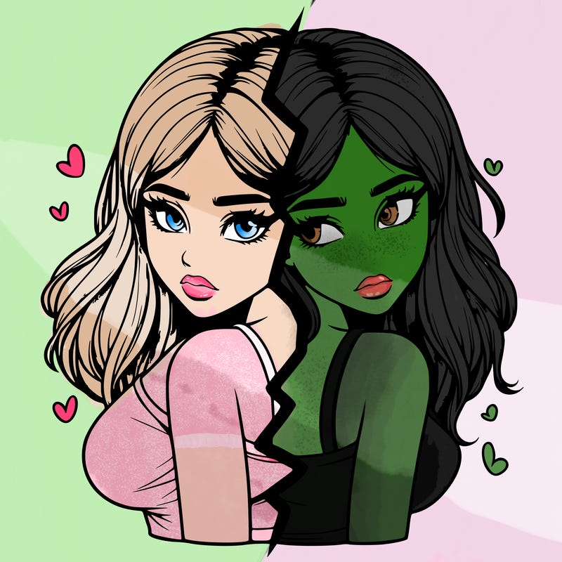 realistic girl split