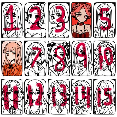 girls that look diffrent anime