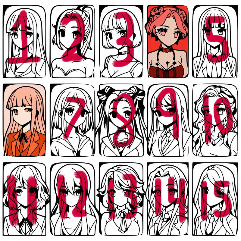 girls that look diffrent anime