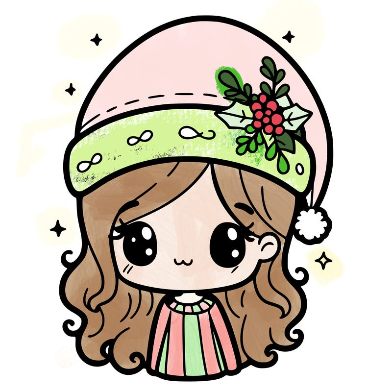 christmas hat girl