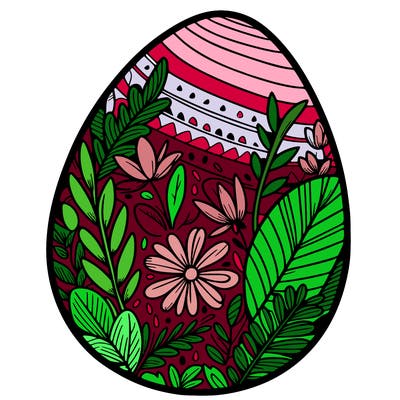 a detailed and realistic easter egg