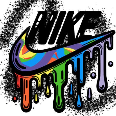 dripping nike logo
