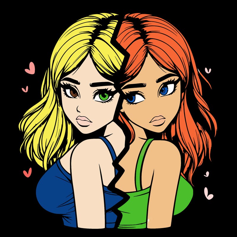 realistic girl split