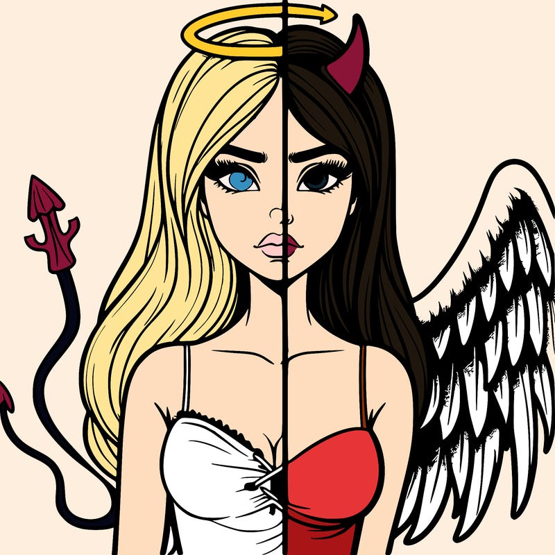 devil vs angel realistic girl