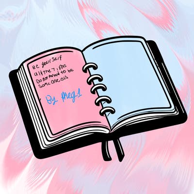 open note book blank