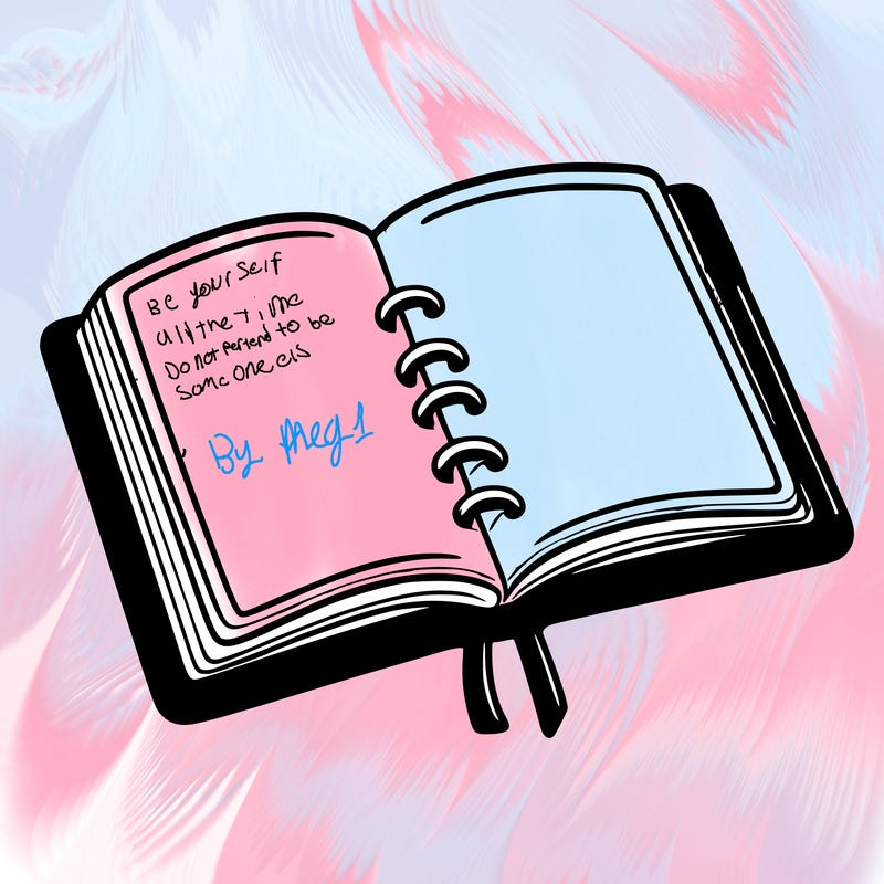 open note book blank