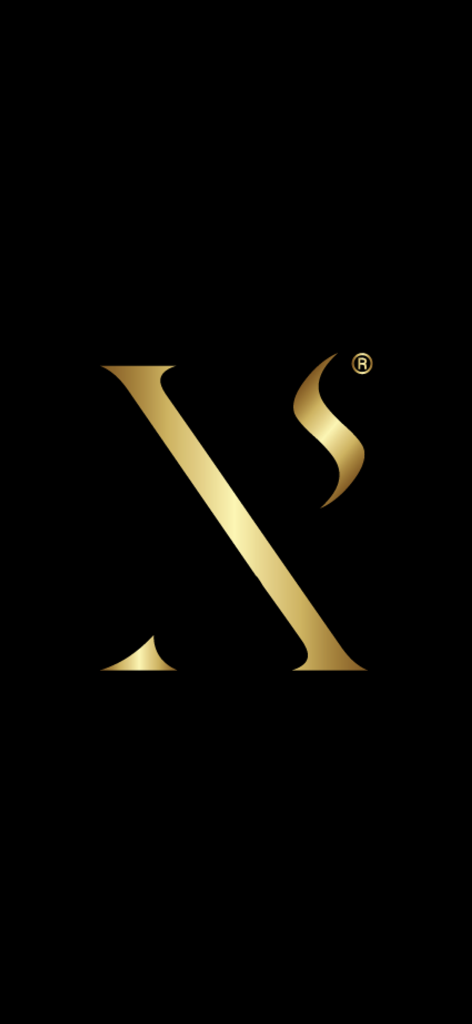 XS World - The XS World gold logo centered on a black background