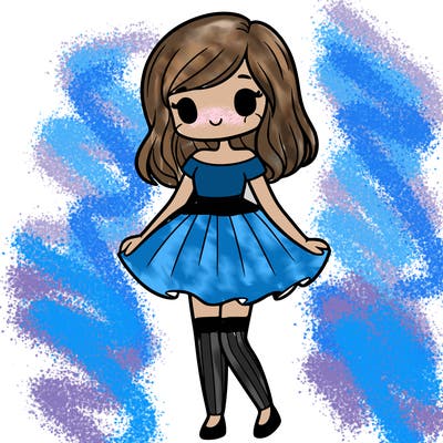 a girl who wears a short dress