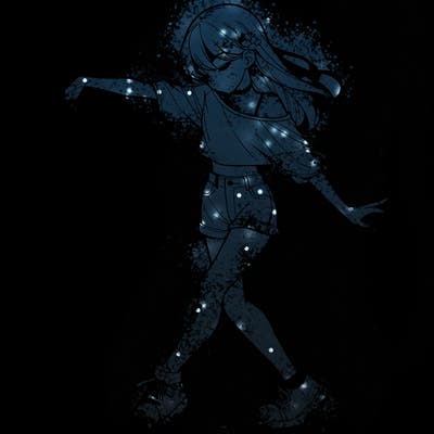 realistic girl danceing