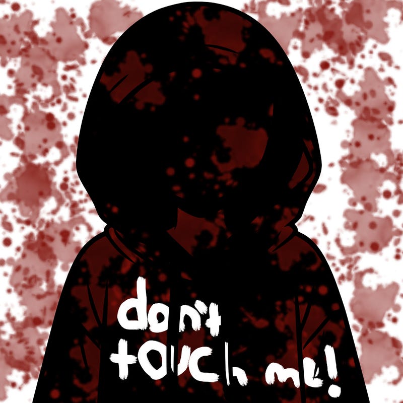 faceless girl in hoodie