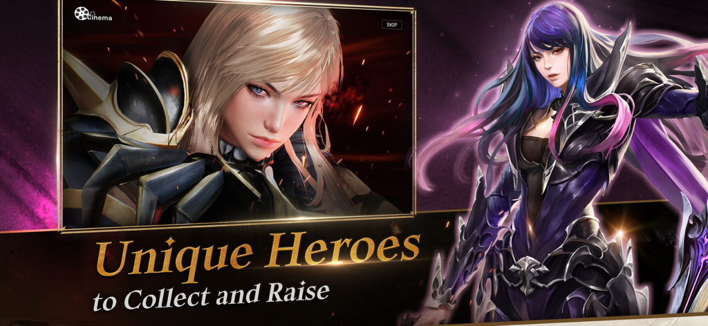 Seven Knights 2 - High-quality cinematic character art from Seven Knights 2 showing unique heroes to collect and raise