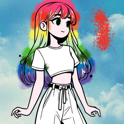 girl in a cute crop top