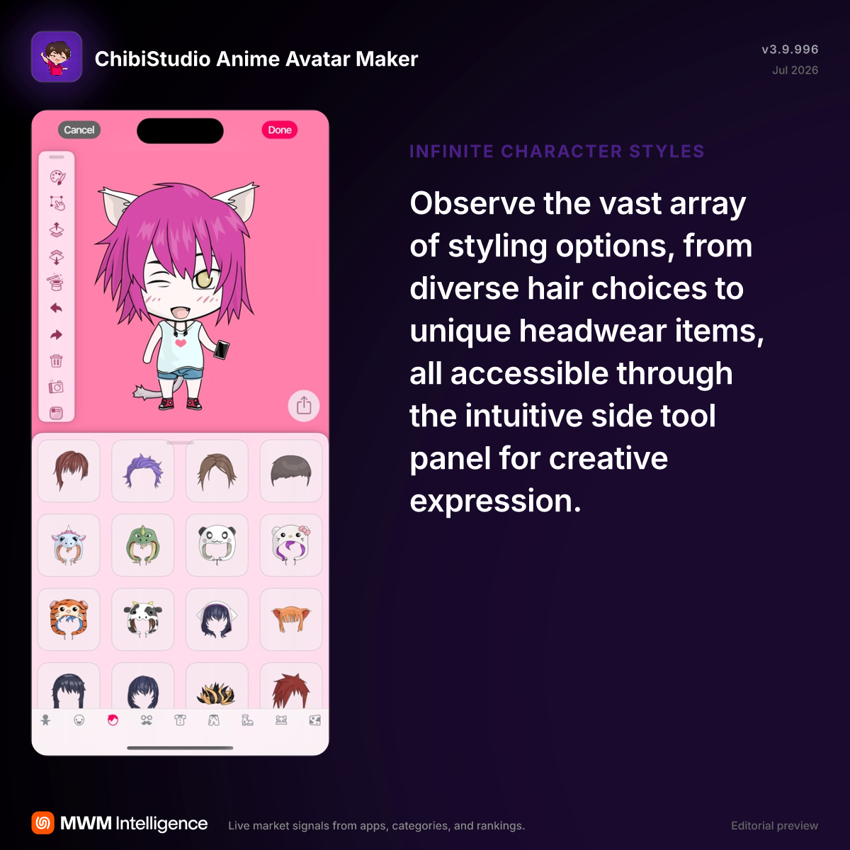 ChibiStudio Anime Avatar Maker - Graphics & Design App | MWM