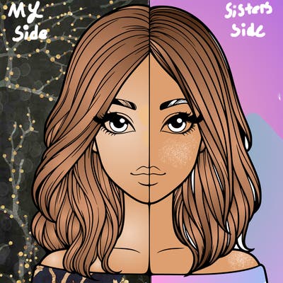 realistic girl in half