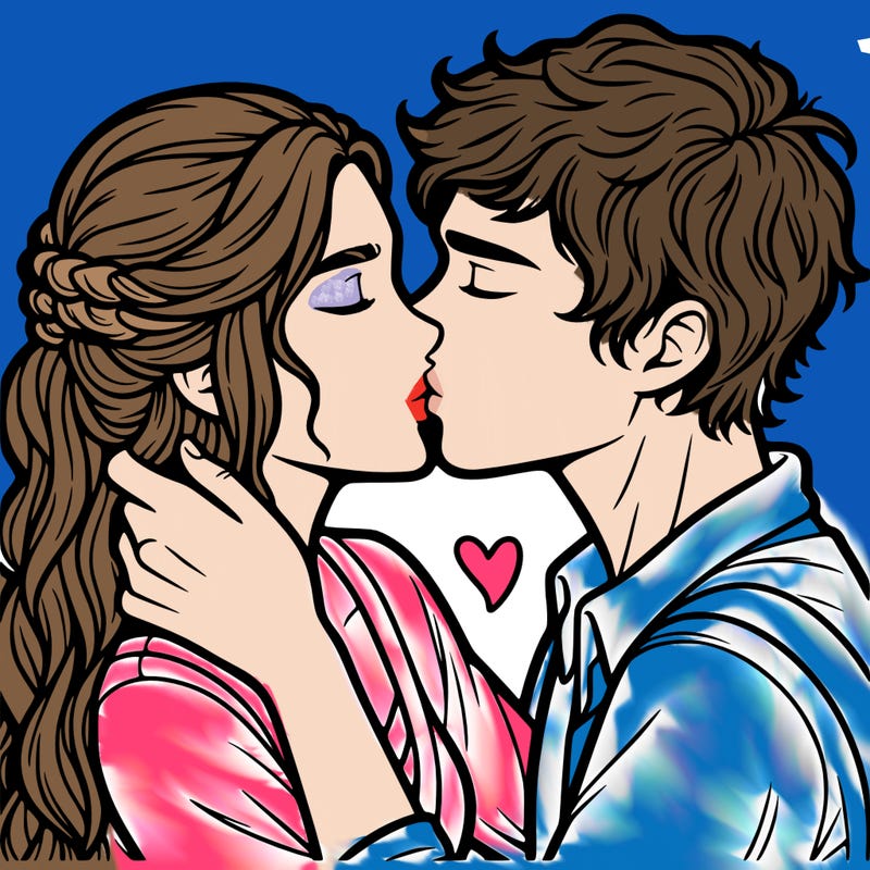 couple kissing