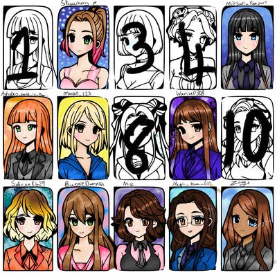 girls that look diffrent anime