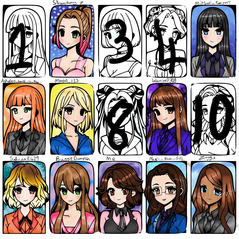 girls that look diffrent anime