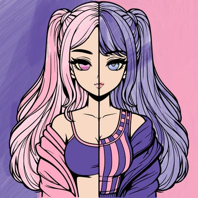 realistic girl split