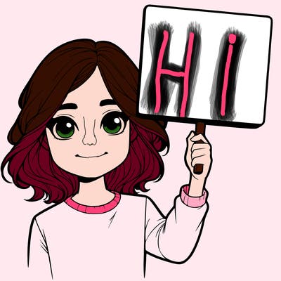 realistic girl holding up a sign