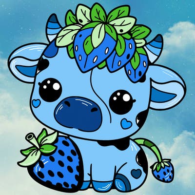 cute strawberry cow